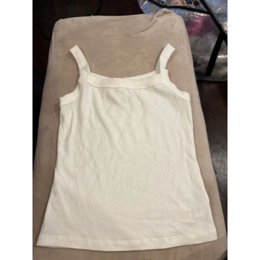 American eagle white ribbed tank top